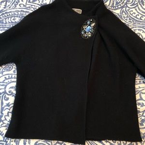 Rhinestone Detail Poncho